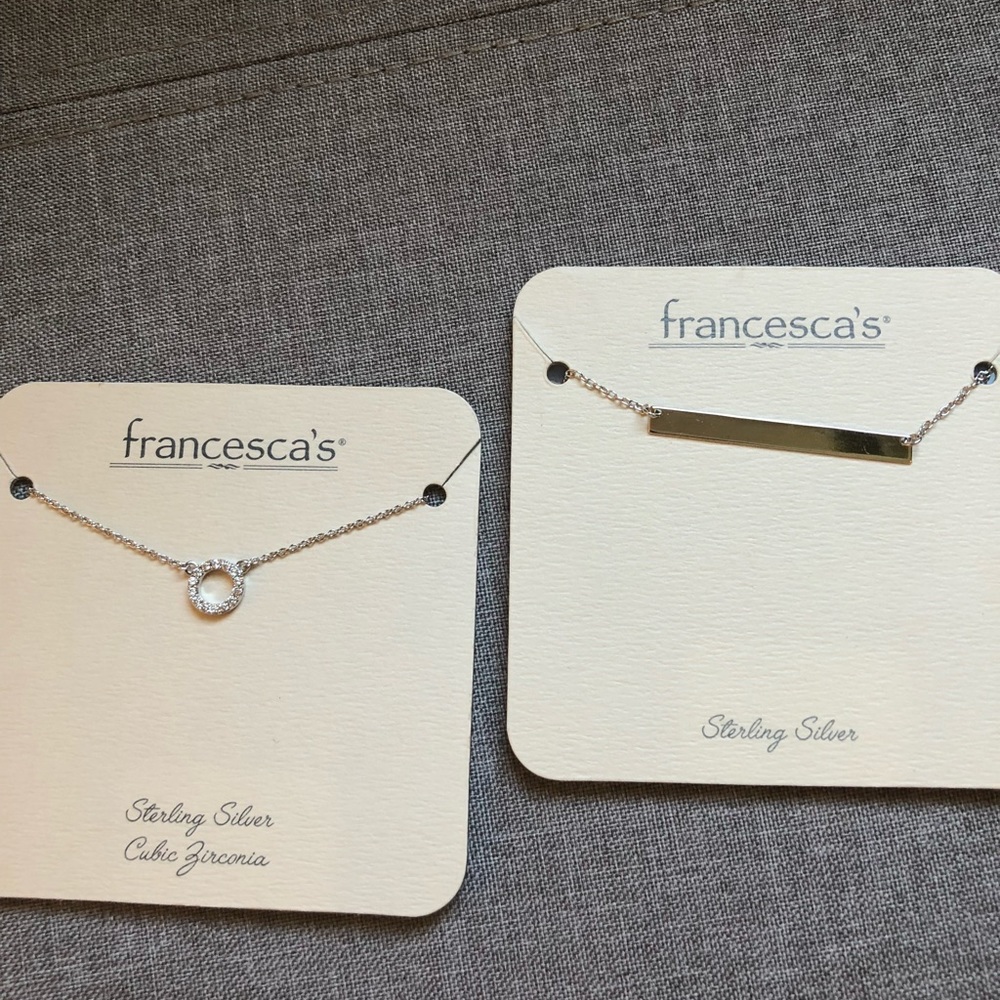 Two necklaces from Francesca’s, sterling silver